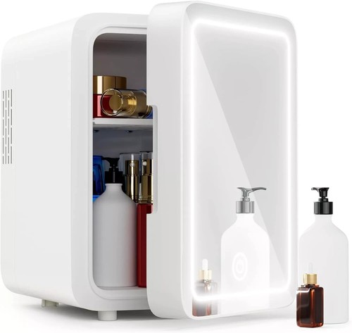 Mini fridge with led mirror - 8l,