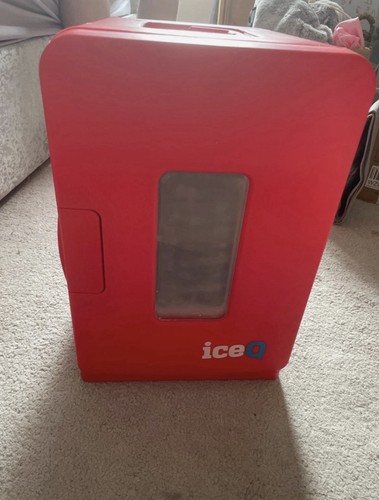 Red mini fridge - fridge, bedroom