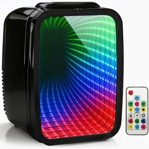 Mini fridge with mirror rgb - 4l,