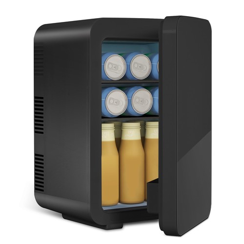 Black 10l mini fridge portable - black,