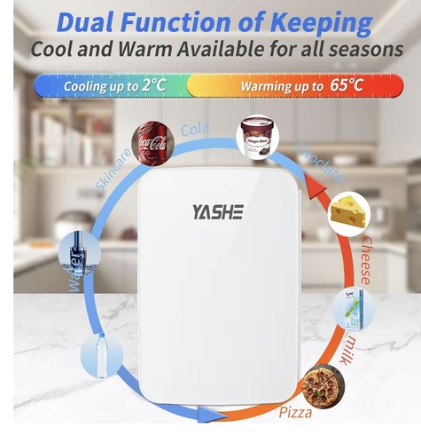 Yashe mini fridge liter - 10, liter/12